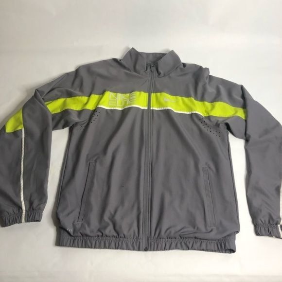 Nike Elite Jacket Mens Size Medium Neon Green And Grey‎ Windbreaker - Picture 1 of 15